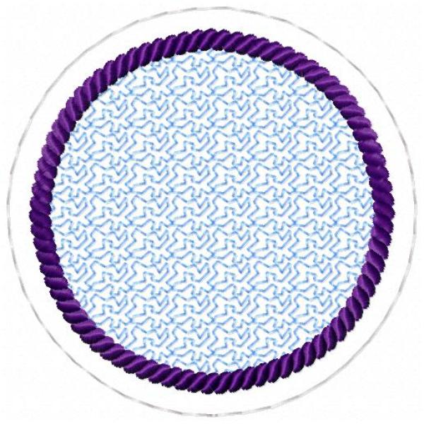 ITH-Stickdatei MugRug Untersetzer Einzeldatei für 10x10 cm